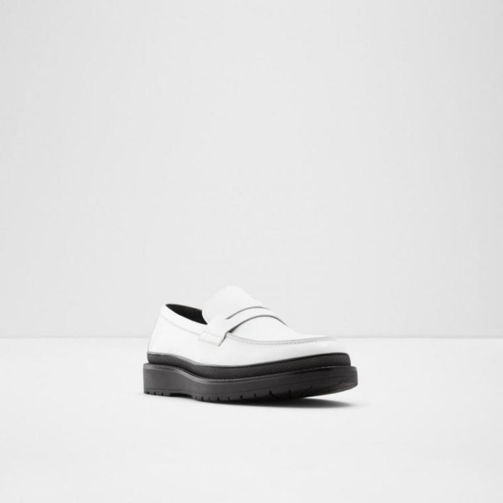 NWOB Aldo Kerouac Penny Loafer In White - Picture 2 of 11